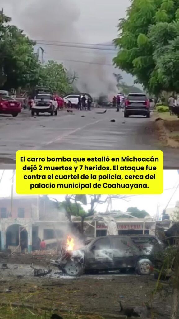 @elhilomx El carro bomba que estalló en Michoacán dejó 2 muertos y 7 heridos. El…