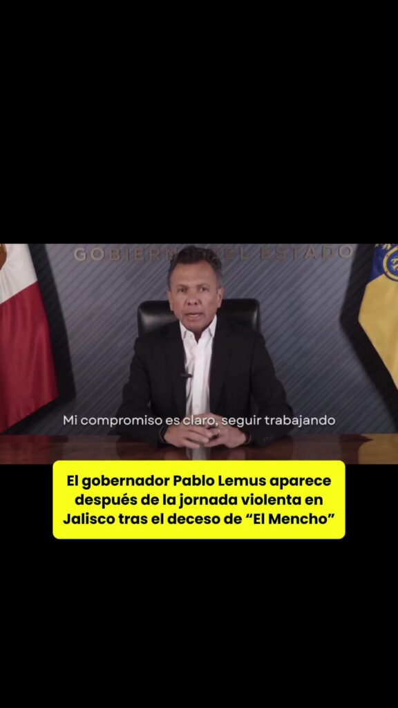 @elhilomx El gobernador Pablo Lemus aparece después de la jornada violenta en Ja…
