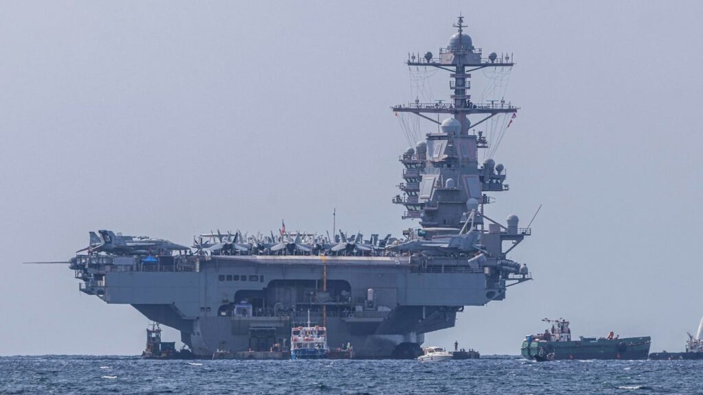 EE UU intensifica su estrategia con el despliegue del portaviones Gerald Ford en Oriente Medio