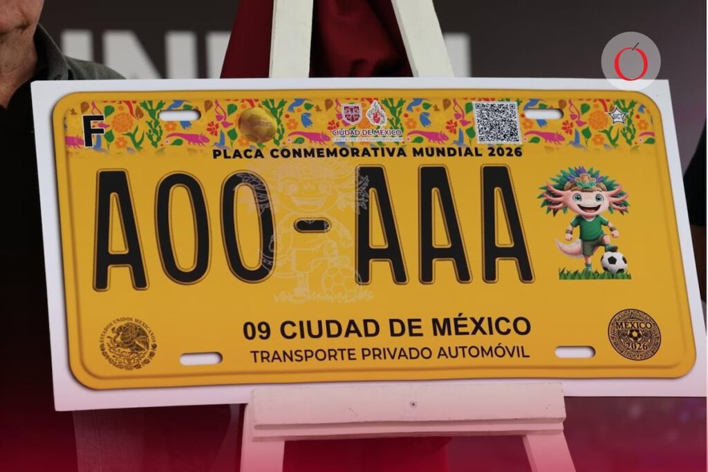 Nuevas placas del Mundial en CDMX: Disponibles en marzo a 1500 pesos