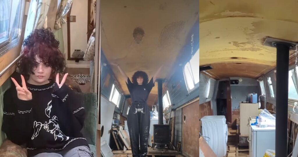 Una mujer de 28 años transforma un barco en su hogar tras la falta de vivienda tradicional