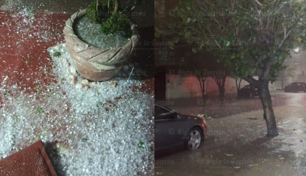 Tromba y granizo causan estragos en La Laguna