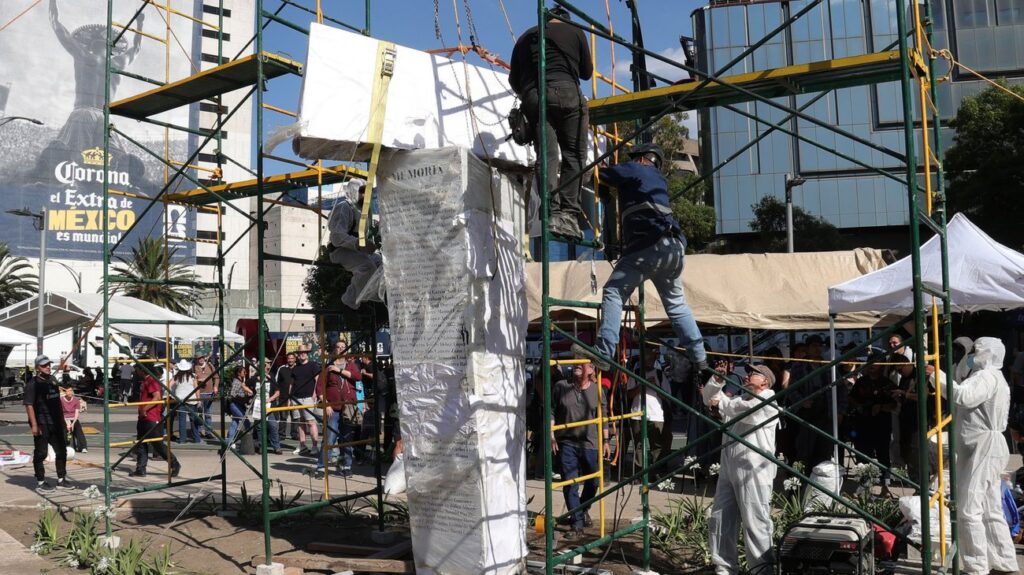 Antimonumento en CDMX honra a periodistas desaparecidos