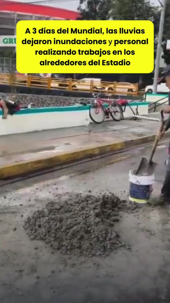 @elhilomx A 3 días del Mundial, las lluvias dejaron inundaciones у personal real…