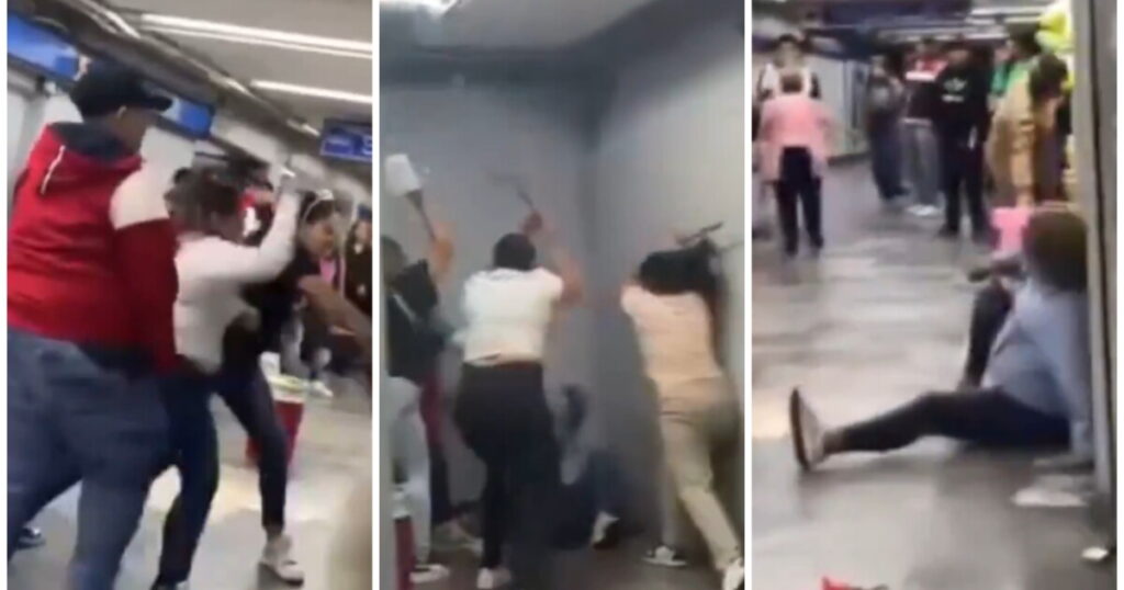 Pelea entre Vendedores de la Línea 2 del Metro de CDMX