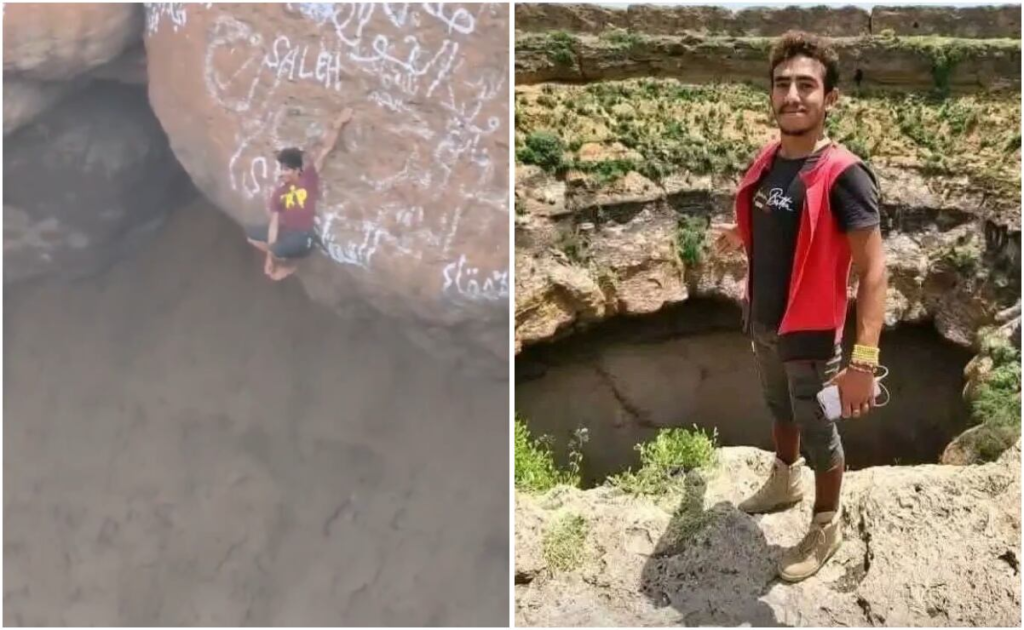 Trágica caída del influencer Spider-Man de Yemen en un volcán sin seguridad