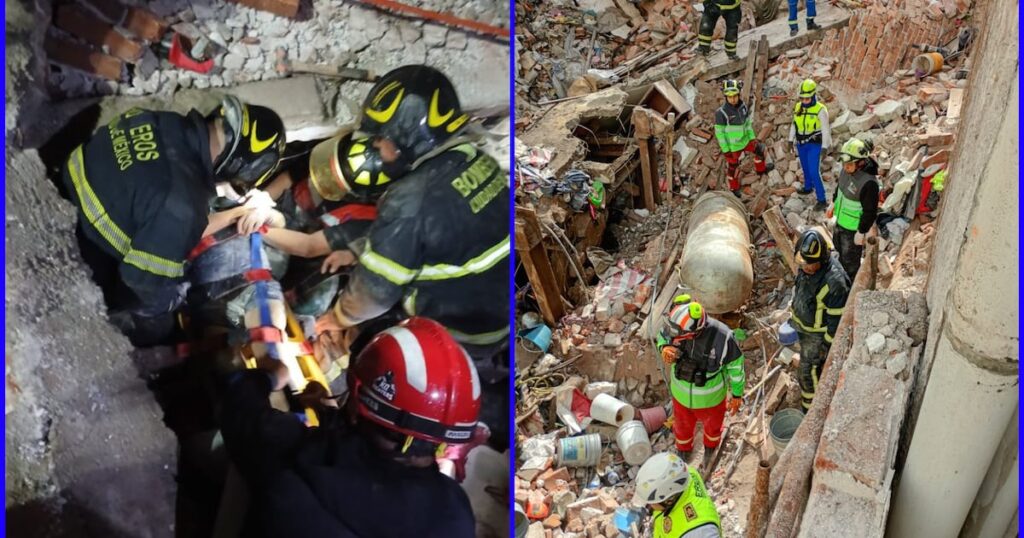 Vivienda colapsa en Cuauhtémoc tras lluvias: rescatan a mujer y encuentran a hombre sin vida