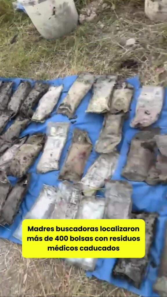 @elhilomx Madres buscadoras localizaron más de 400 bolsas con residuos médicos e…