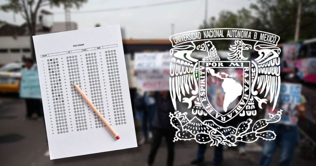 Aspirantes de la UNAM realizan marcha en protesta por nuevo examen