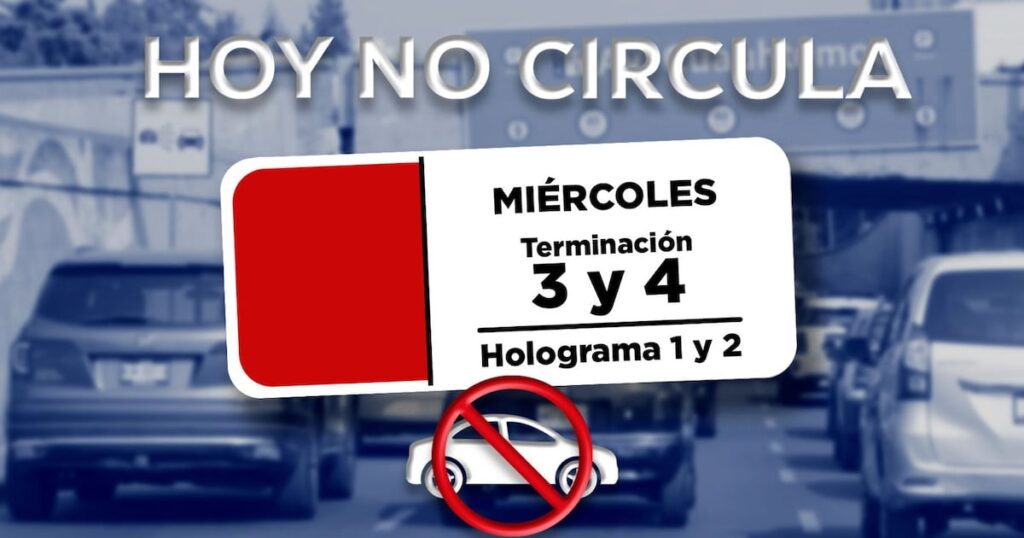 Hoy No Circula: Descanso de placas 3 y 4 en el Miércoles de microbús