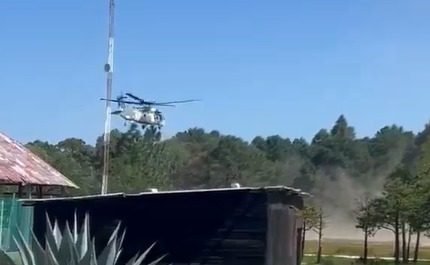 Helicóptero de Defensa realiza aterrizaje de emergencia en Durango
