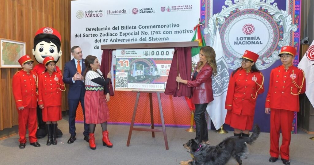 Lanza Lotería billete conmemorativo por 57 años del Metro