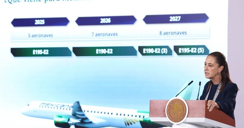 Sheinbaum asegura rentabilidad de Mexicana con nueva flota aérea