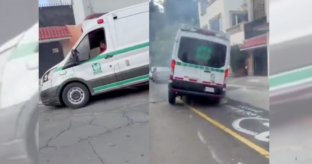Conductor de ambulancia del IMSS ebrio atropella a peatón.