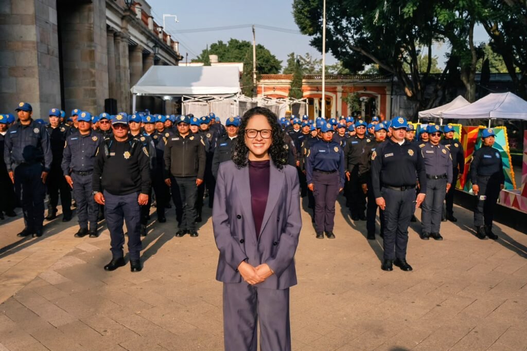 Con Gaby Osorio, Tlalpan registra la mayor reducción en percepción de inseguridad de la CDMX Gaby Osorio durante pase de lista de policías en Tlalpan