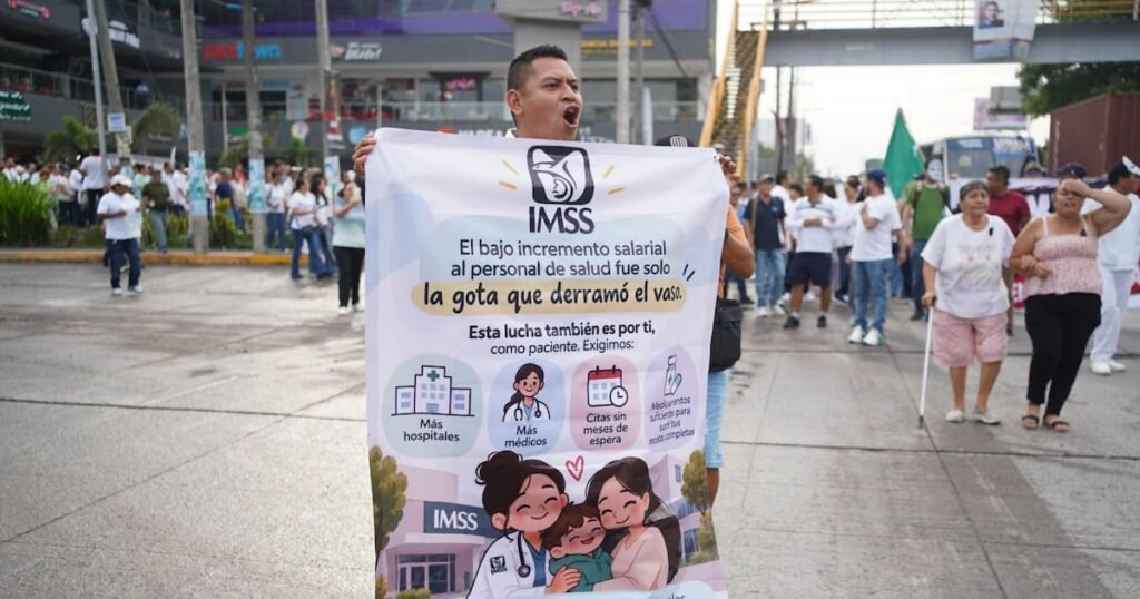 Trabajadores del IMSS bloquean la México-Pachuca: tramo afectado hoy